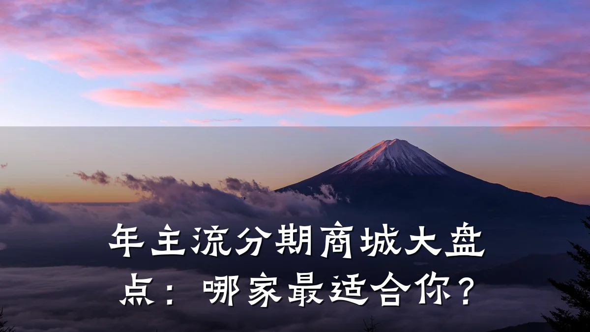 年主流分期商城大盘点:哪家最适合你?