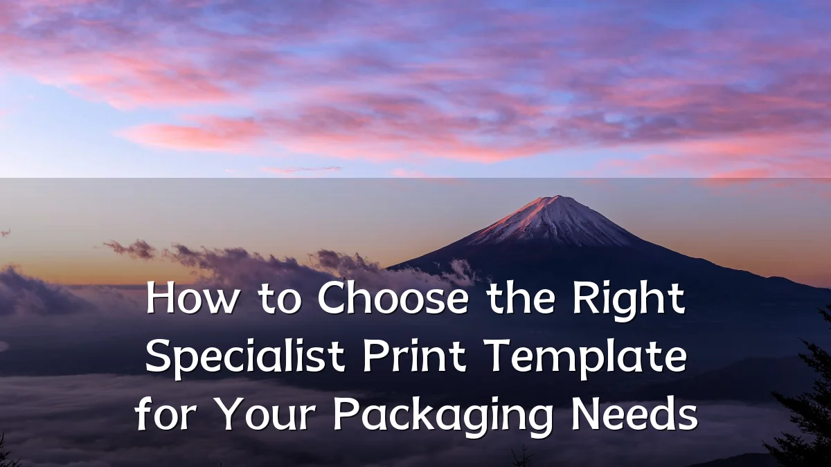 How to Choose the Right Specialist Print Template for Your Packaging Needs