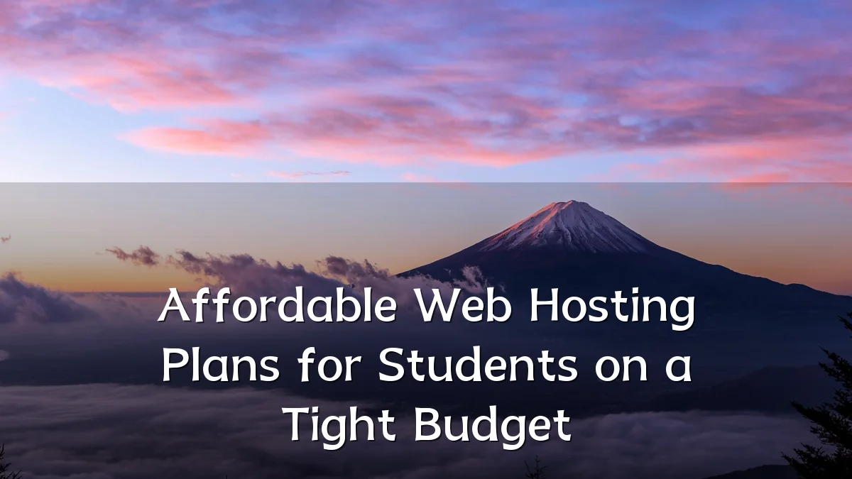 Affordable Web Hosting Plans for Students on a Tight Budget