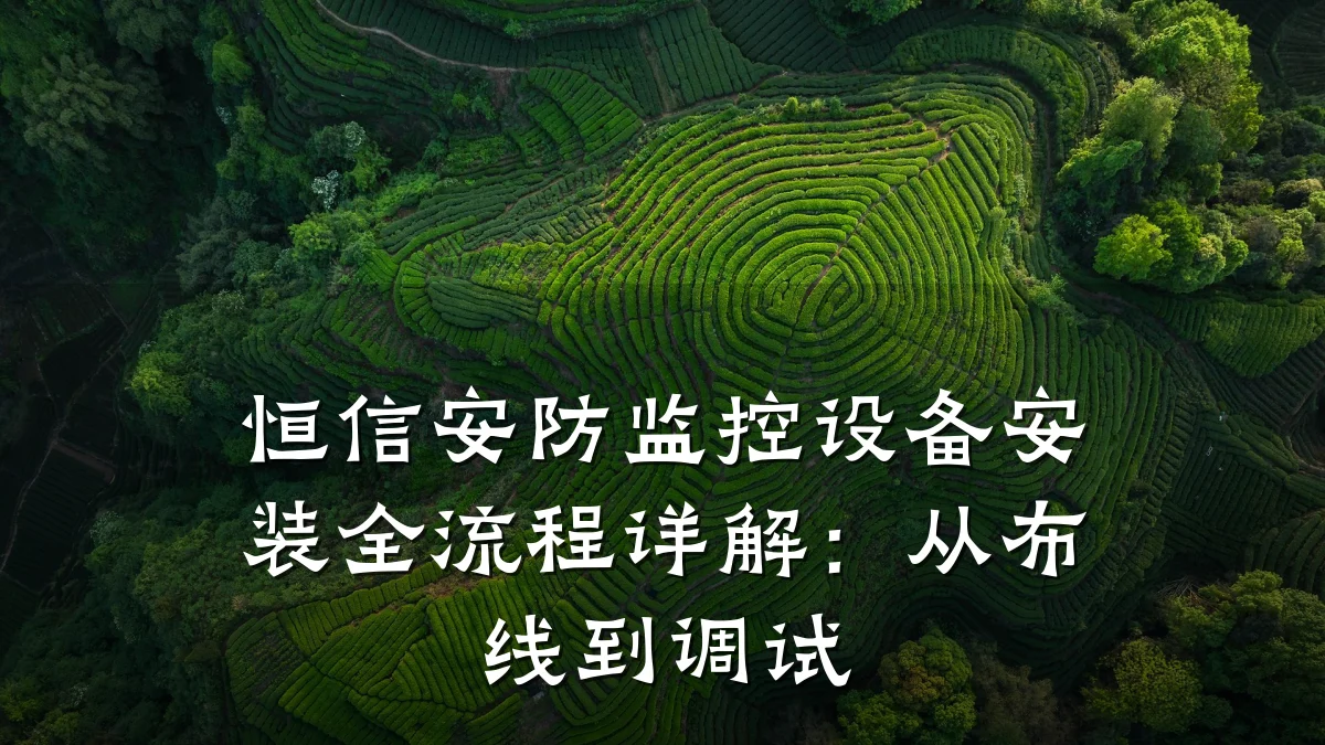 恒信安防监控设备安装全流程详解：从布线到调试