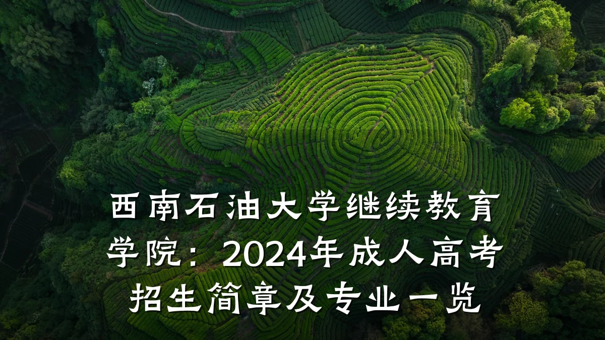西南石油大学继续教育学院：2024年成人高考招生简章及专业一览