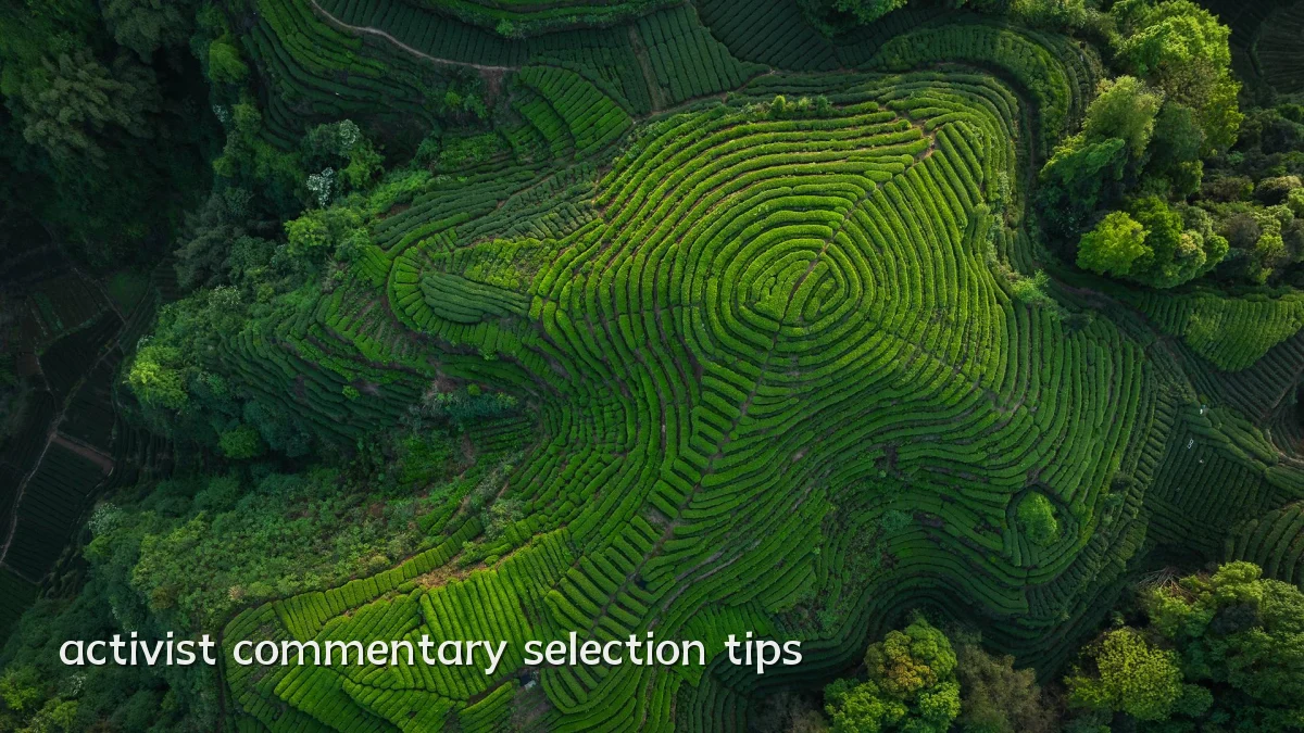 activist commentary selection tips