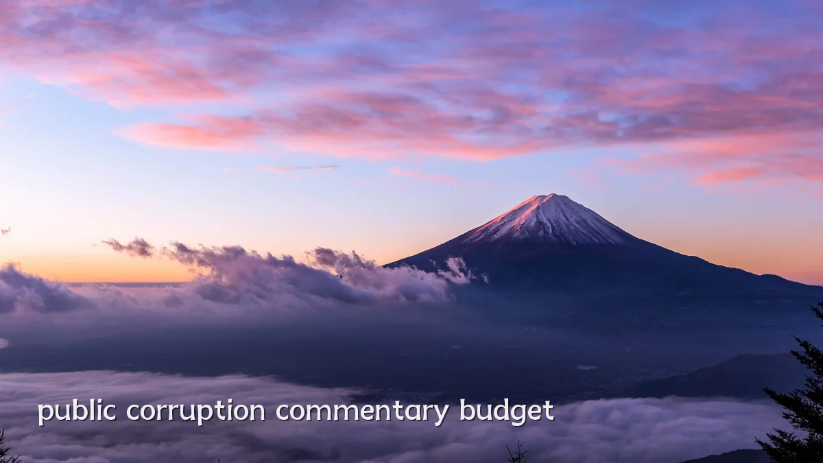 public corruption commentary budget