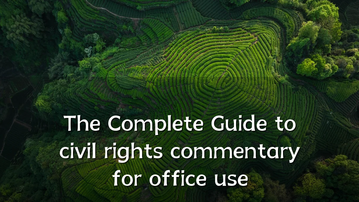 The Complete Guide to civil rights commentary for office use