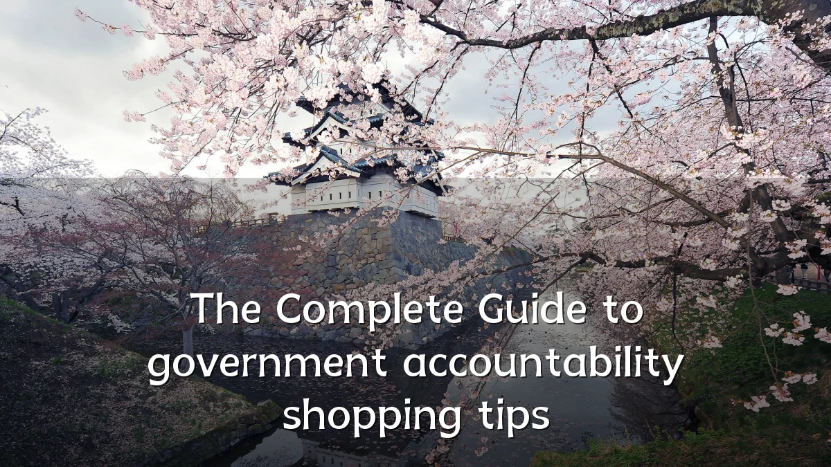 The Complete Guide to government accountability shopping tips