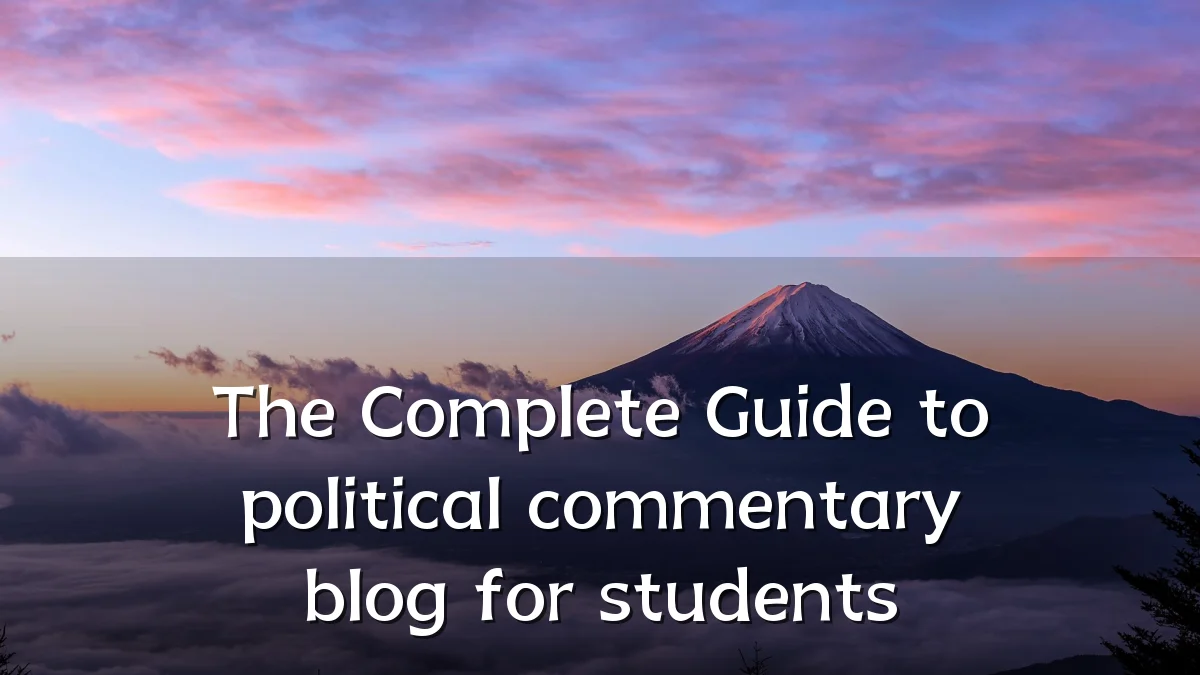 The Complete Guide to political commentary blog for students