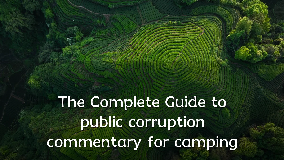 The Complete Guide to public corruption commentary for camping
