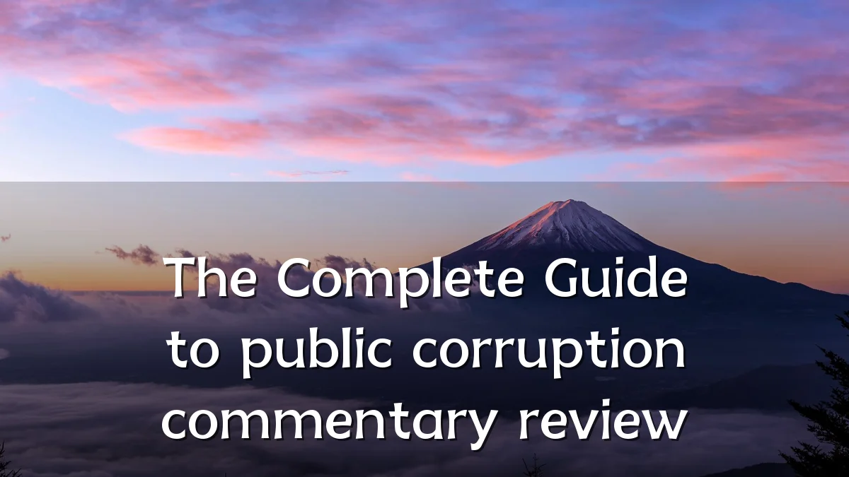 The Complete Guide to public corruption commentary review