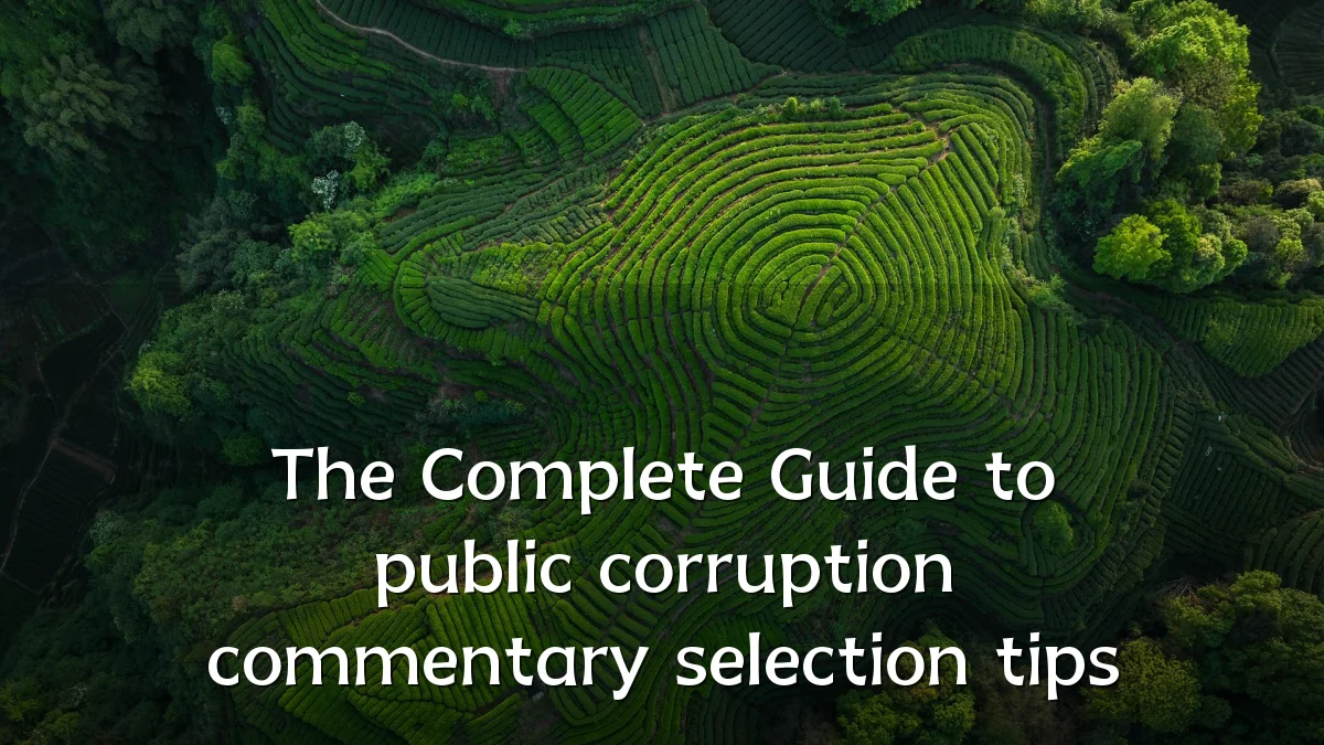 The Complete Guide to public corruption commentary selection tips