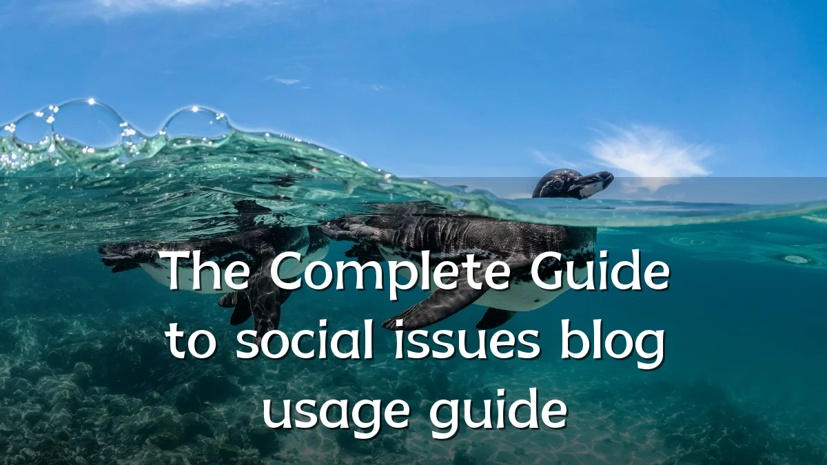 The Complete Guide to social issues blog usage guide