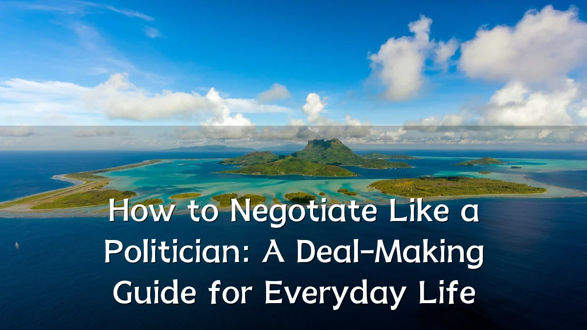 How to Negotiate Like a Politician: A Deal-Making Guide for Everyday Life