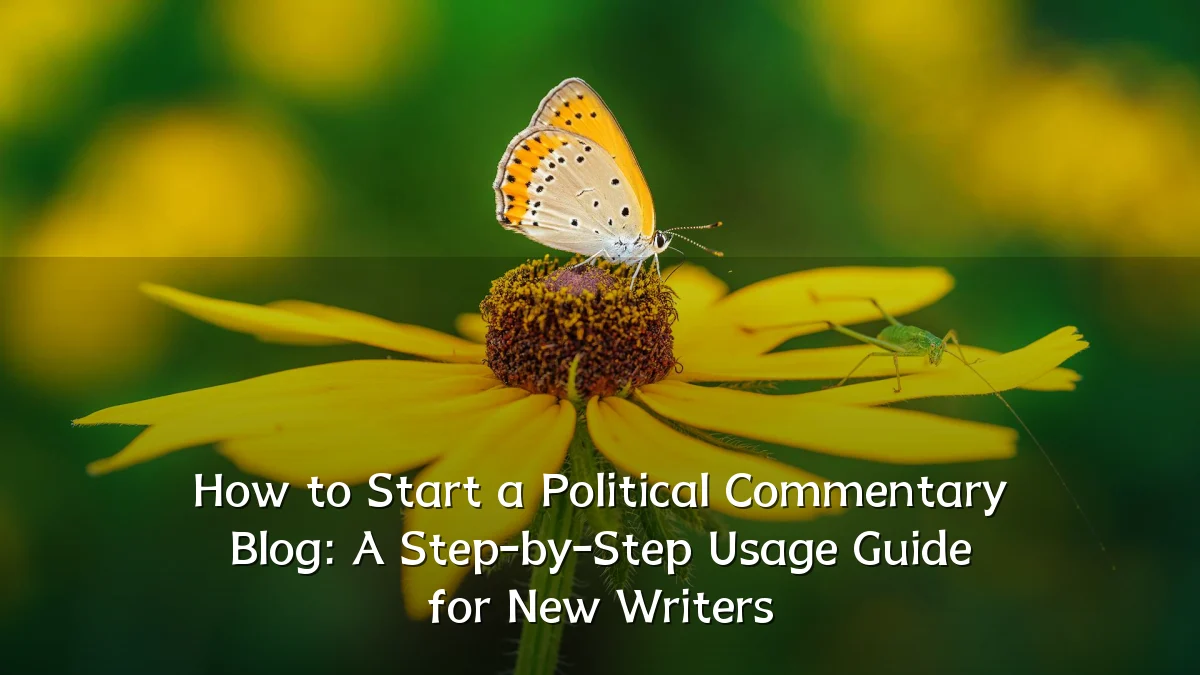 How to Start a Political Commentary Blog: A Step-by-Step Usage Guide for New Writers