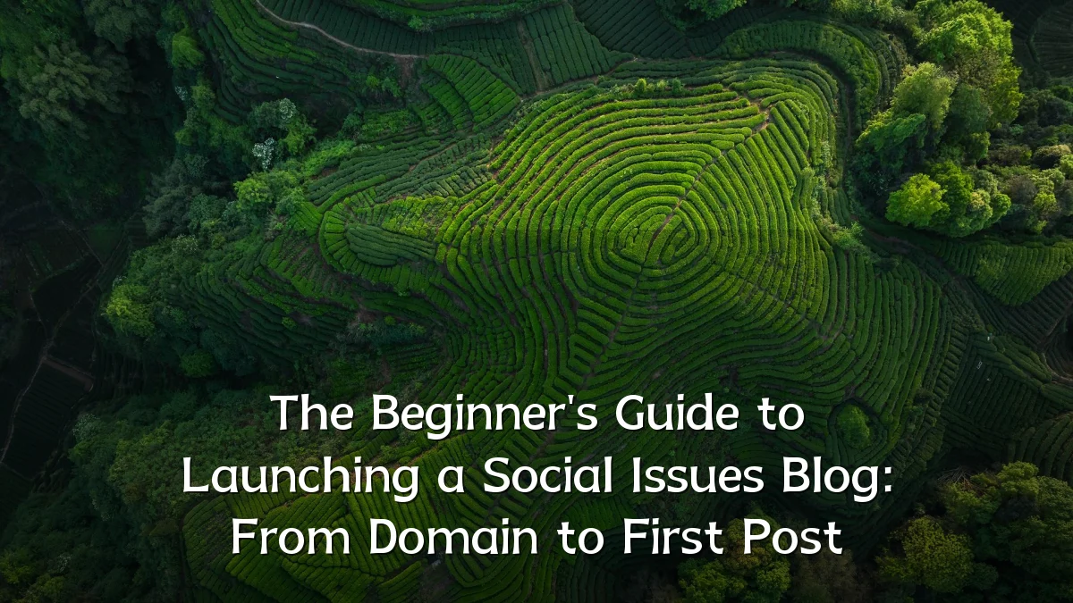 The Beginner's Guide to Launching a Social Issues Blog: From Domain to First Post
