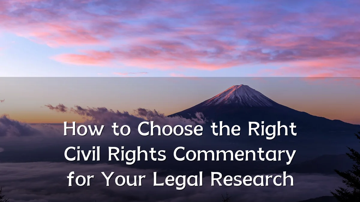 How to Choose the Right Civil Rights Commentary for Your Legal Research