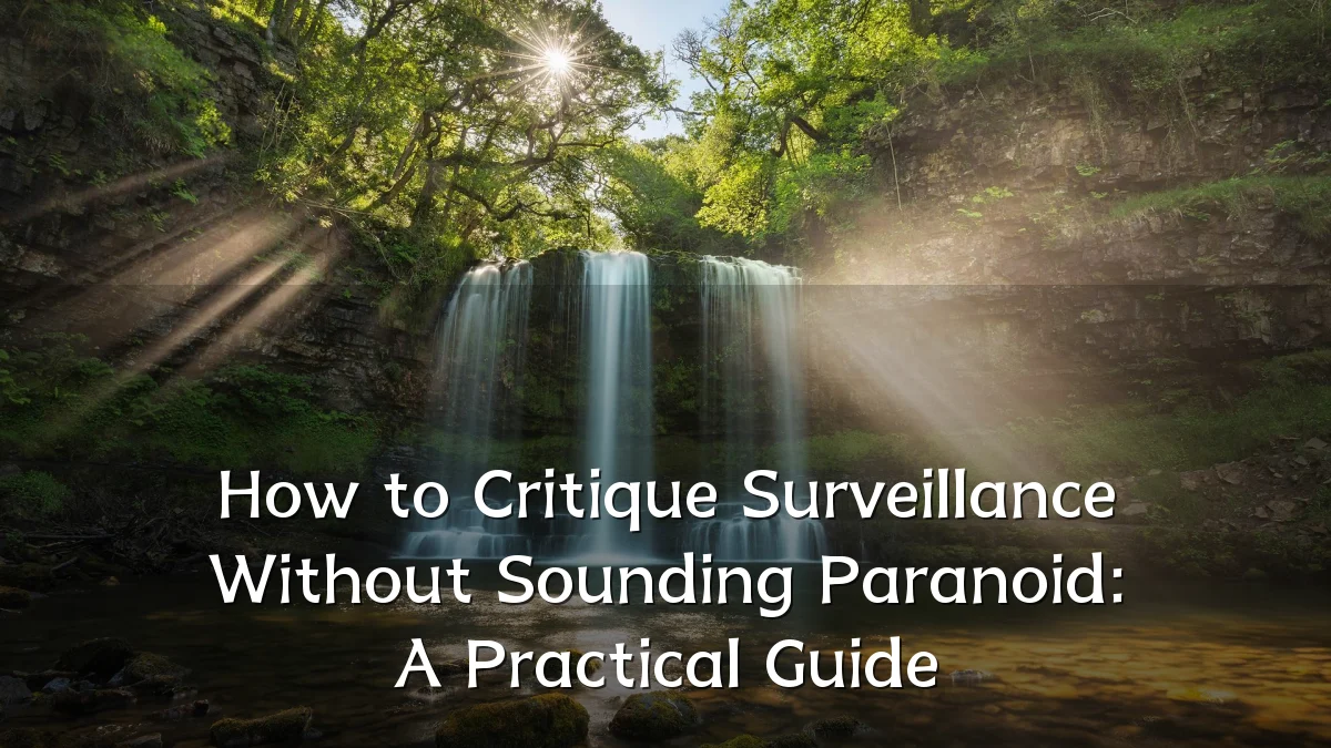 How to Critique Surveillance Without Sounding Paranoid: A Practical Guide