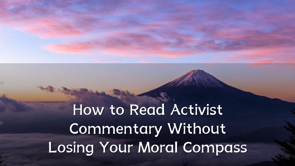 How to Read Activist Commentary Without Losing Your Moral Compass
