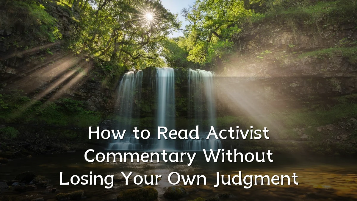 How to Read Activist Commentary Without Losing Your Own Judgment
