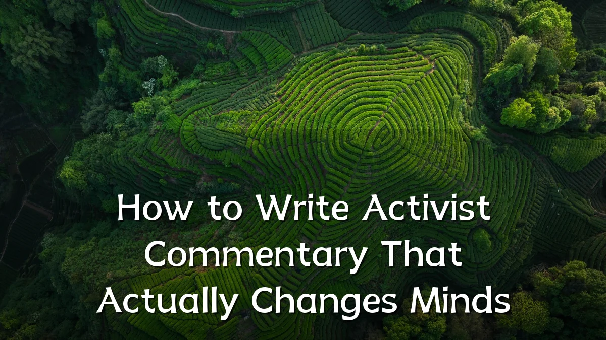 How to Write Activist Commentary That Actually Changes Minds