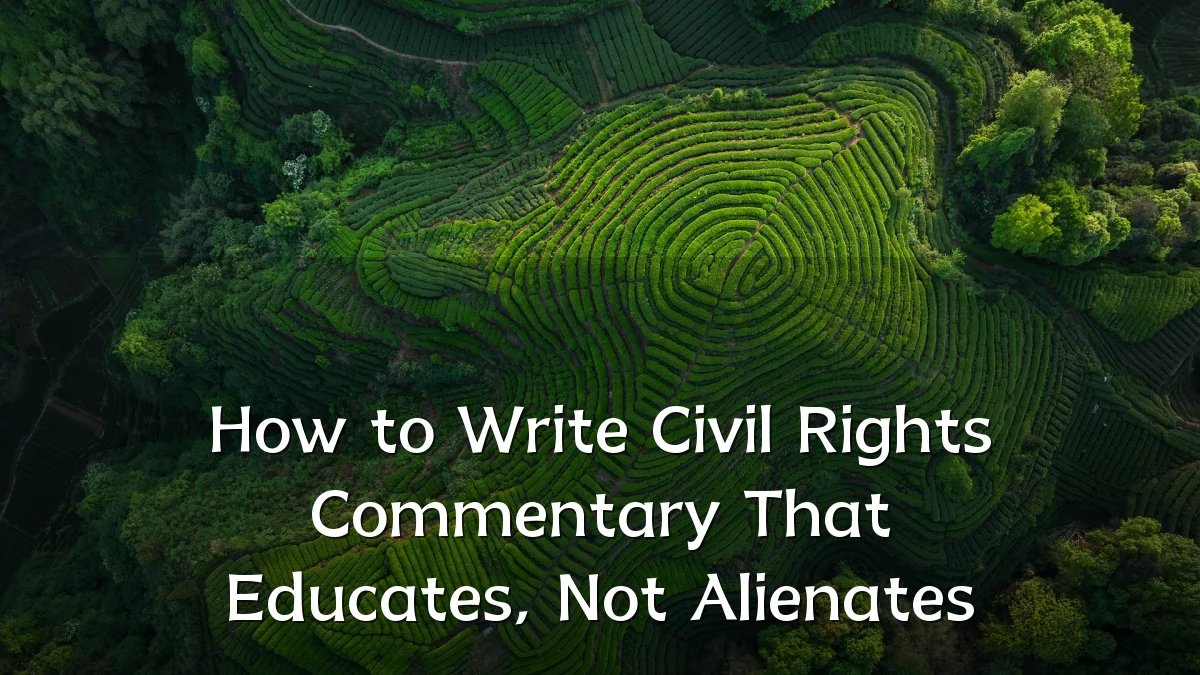 How to Write Civil Rights Commentary That Educates, Not Alienates