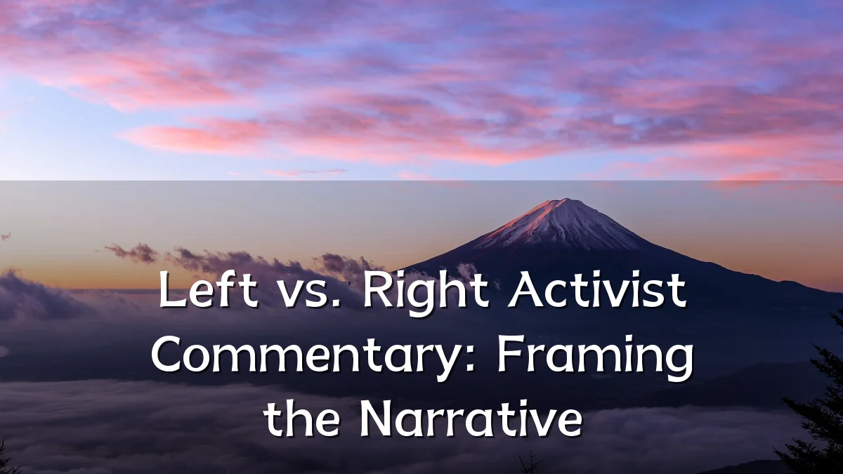 Left vs. Right Activist Commentary: Framing the Narrative