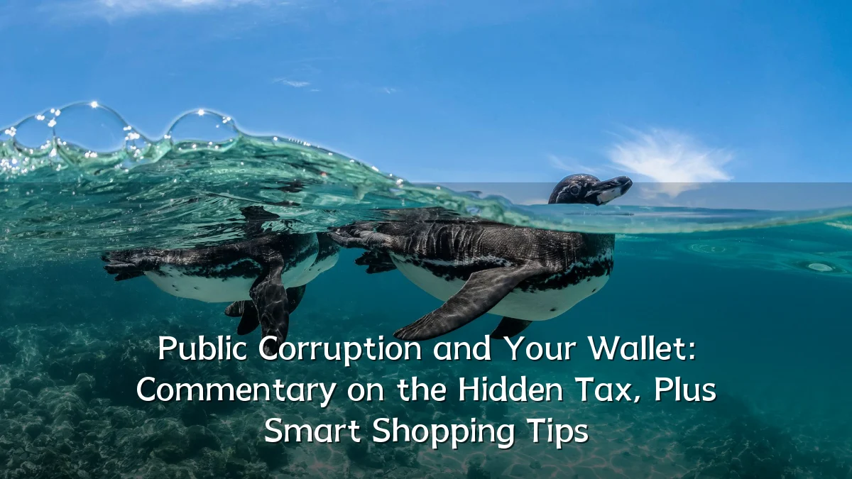 Public Corruption and Your Wallet: Commentary on the Hidden Tax, Plus Smart Shopping Tips