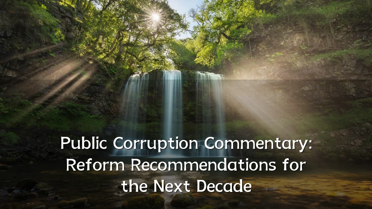 Public Corruption Commentary: Reform Recommendations for the Next Decade