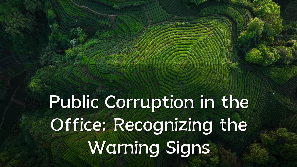 Public Corruption in the Office: Recognizing the Warning Signs