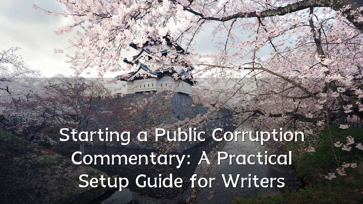 Starting a Public Corruption Commentary: A Practical Setup Guide for Writers