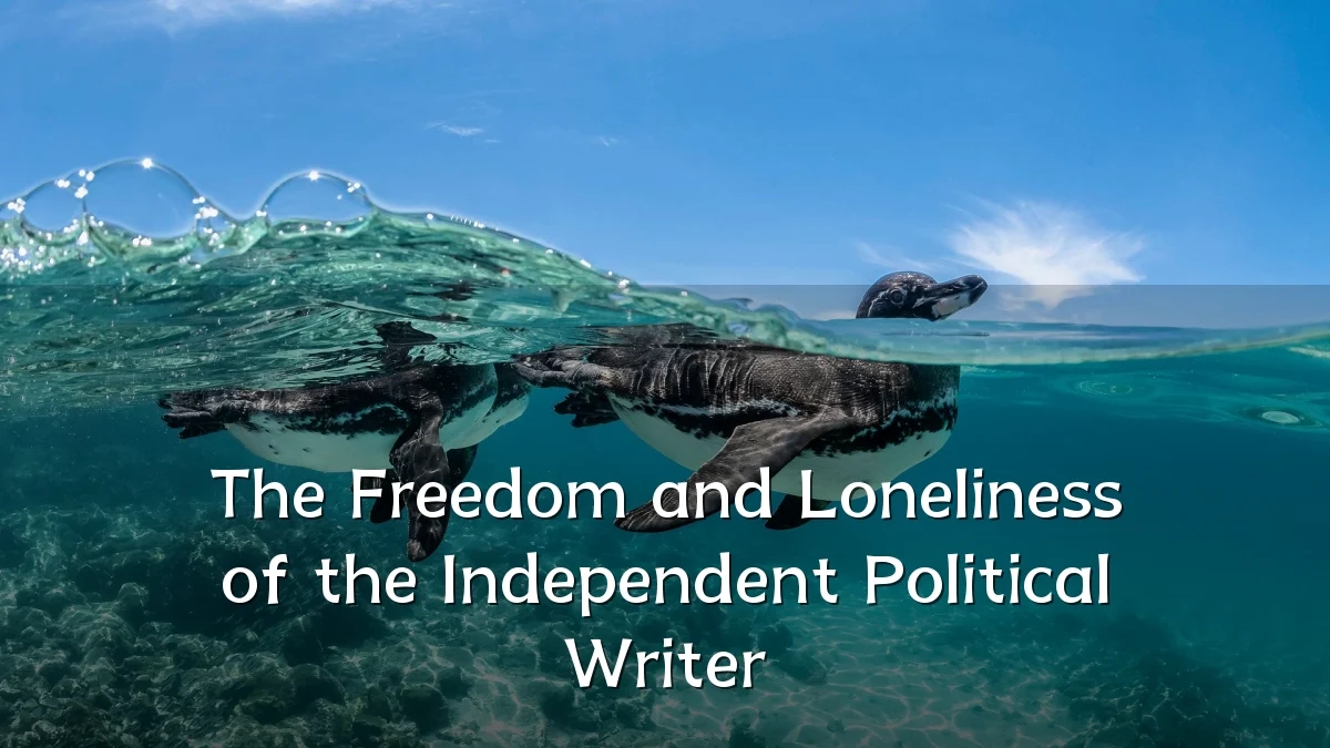The Freedom and Loneliness of the Independent Political Writer