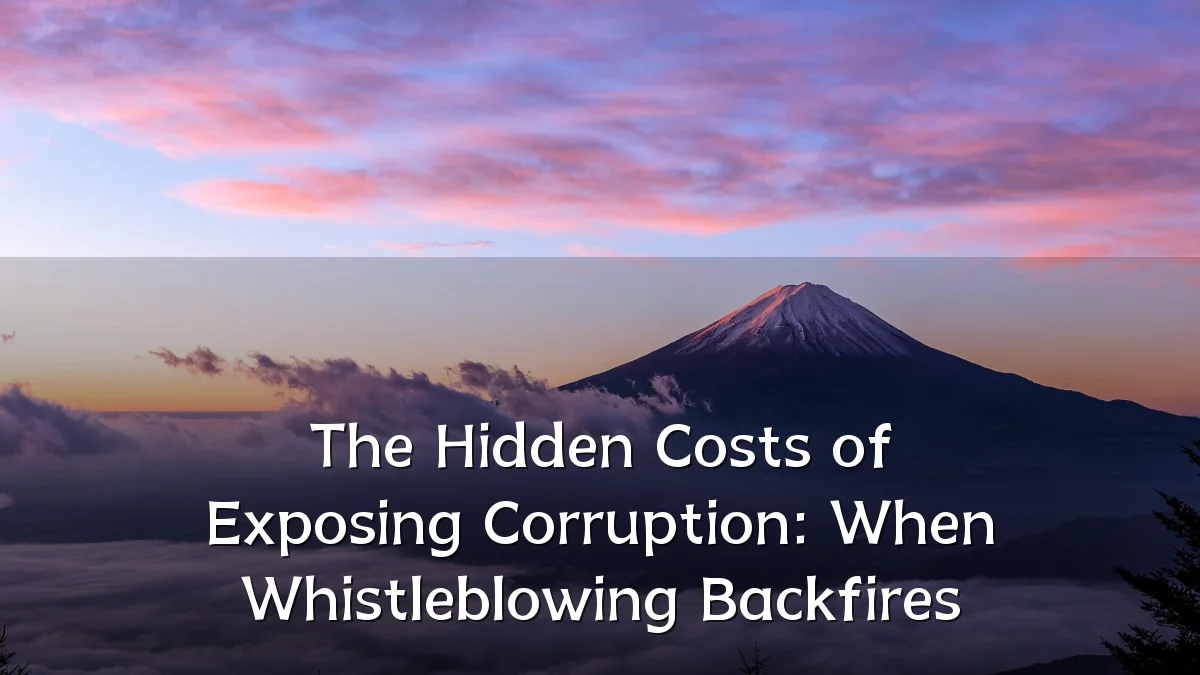 The Hidden Costs of Exposing Corruption: When Whistleblowing Backfires