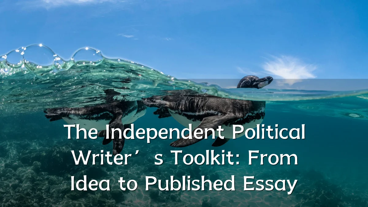 The Independent Political Writer’s Toolkit: From Idea to Published Essay