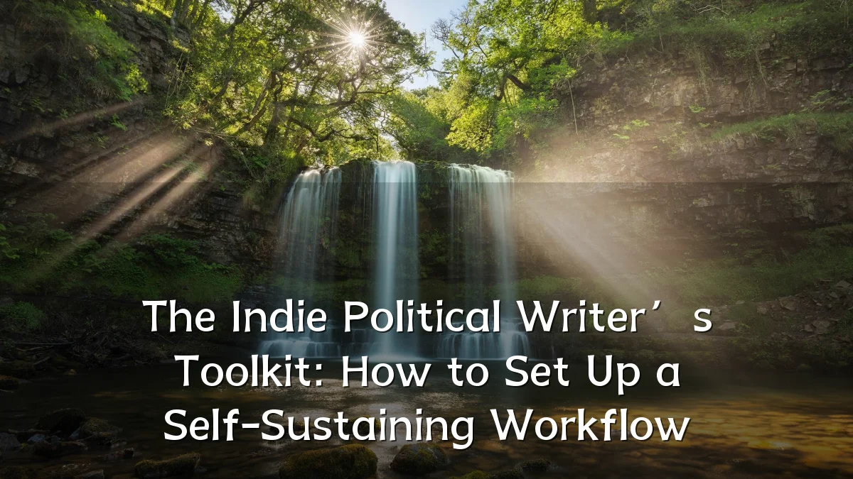 The Indie Political Writer’s Toolkit: How to Set Up a Self-Sustaining Workflow
