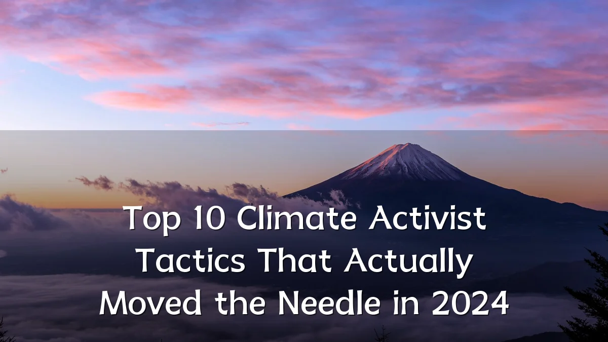Top 10 Climate Activist Tactics That Actually Moved the Needle in 2024