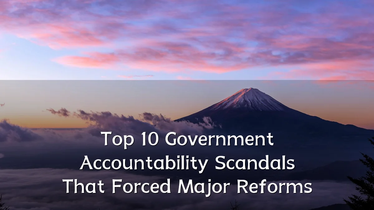 Top 10 Government Accountability Scandals That Forced Major Reforms