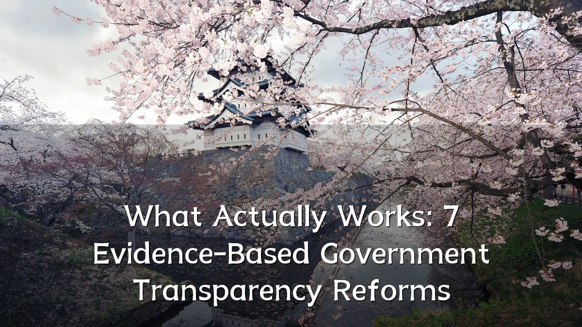 What Actually Works: 7 Evidence-Based Government Transparency Reforms