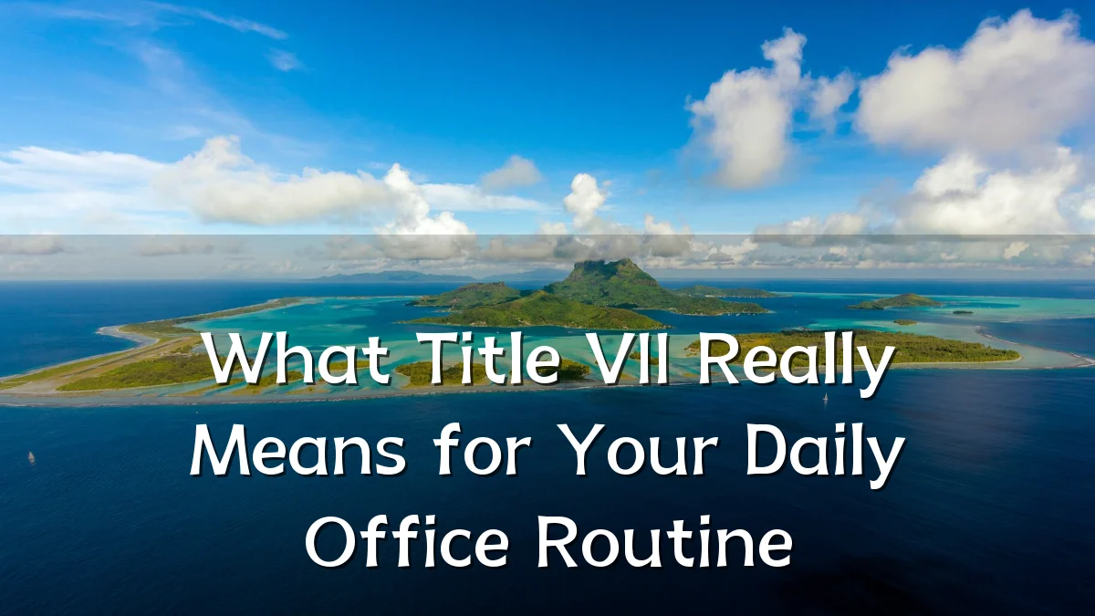 What Title VII Really Means for Your Daily Office Routine