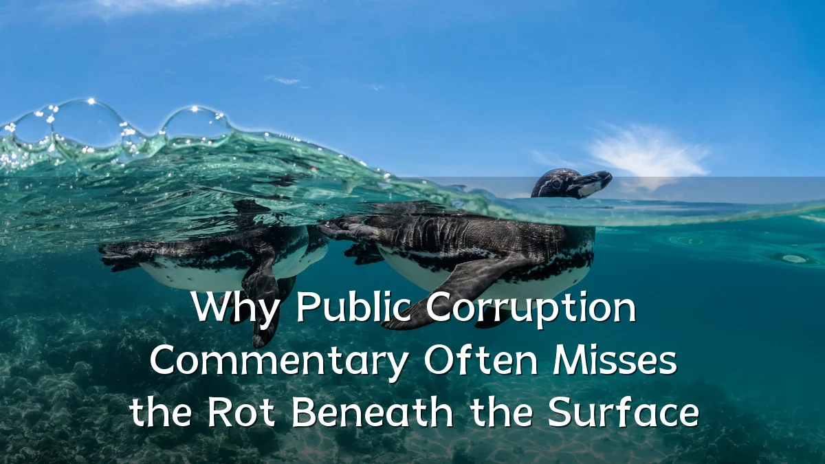 Why Public Corruption Commentary Often Misses the Rot Beneath the Surface