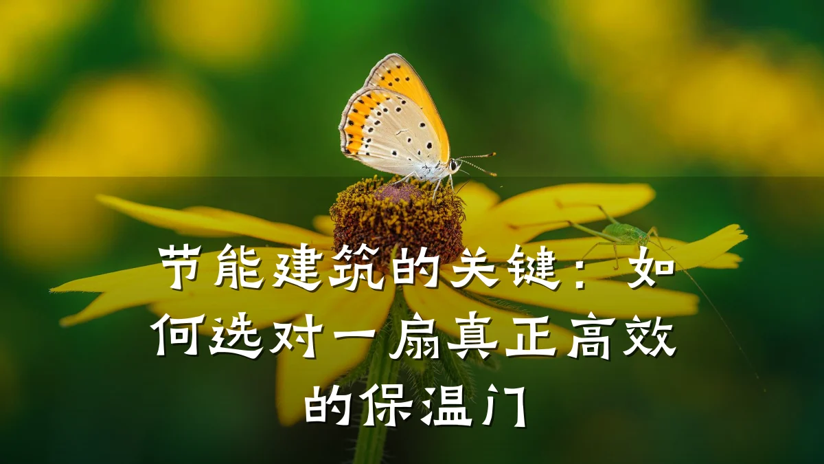 节能建筑的关键:如何选对一扇真正高效的保温门